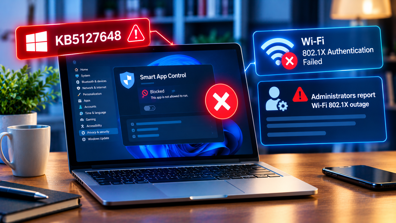 KB5127648: Smart App Control i awaria Wi-Fi