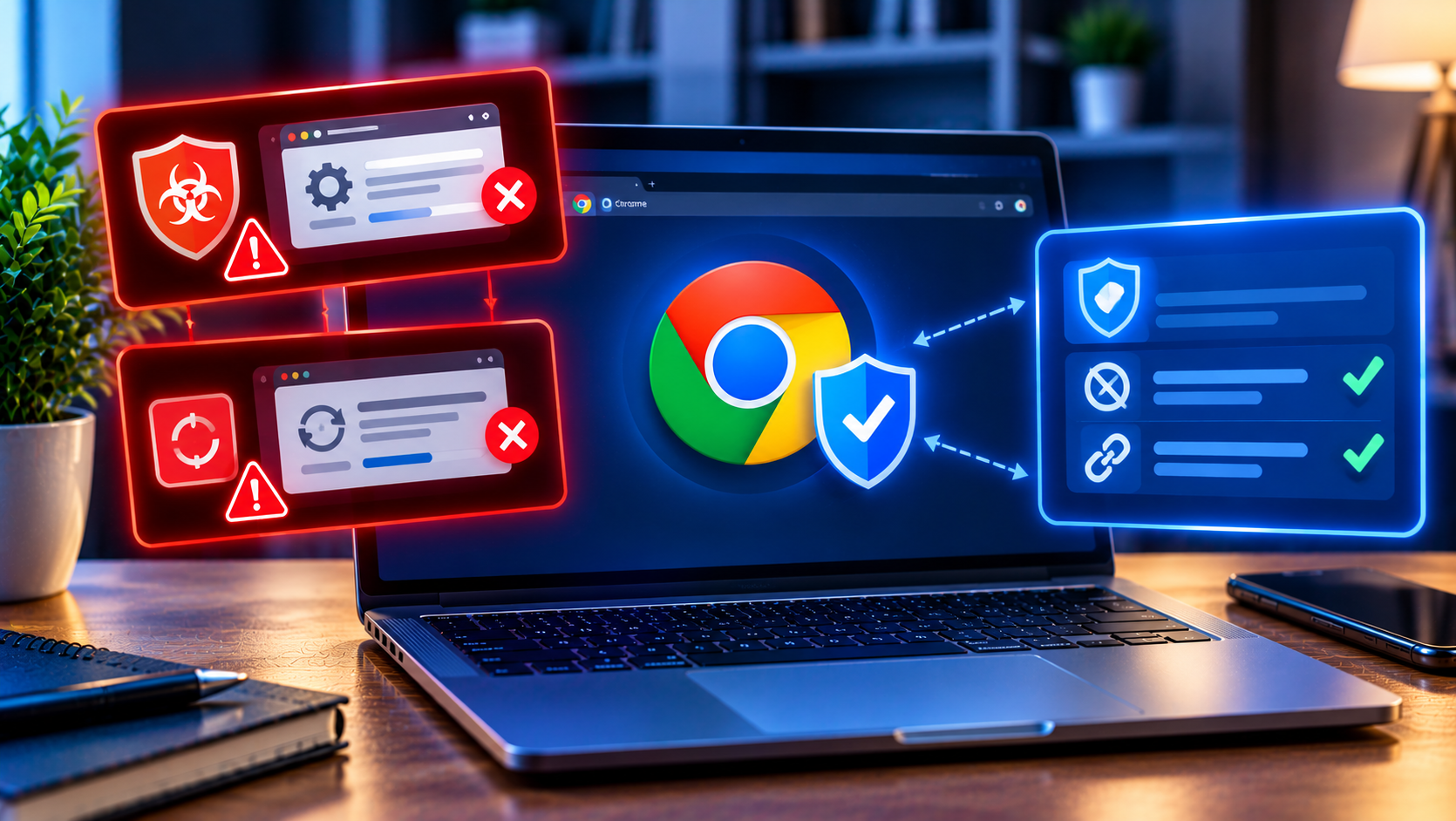 Chrome wykrywa fałszywe antywirusy